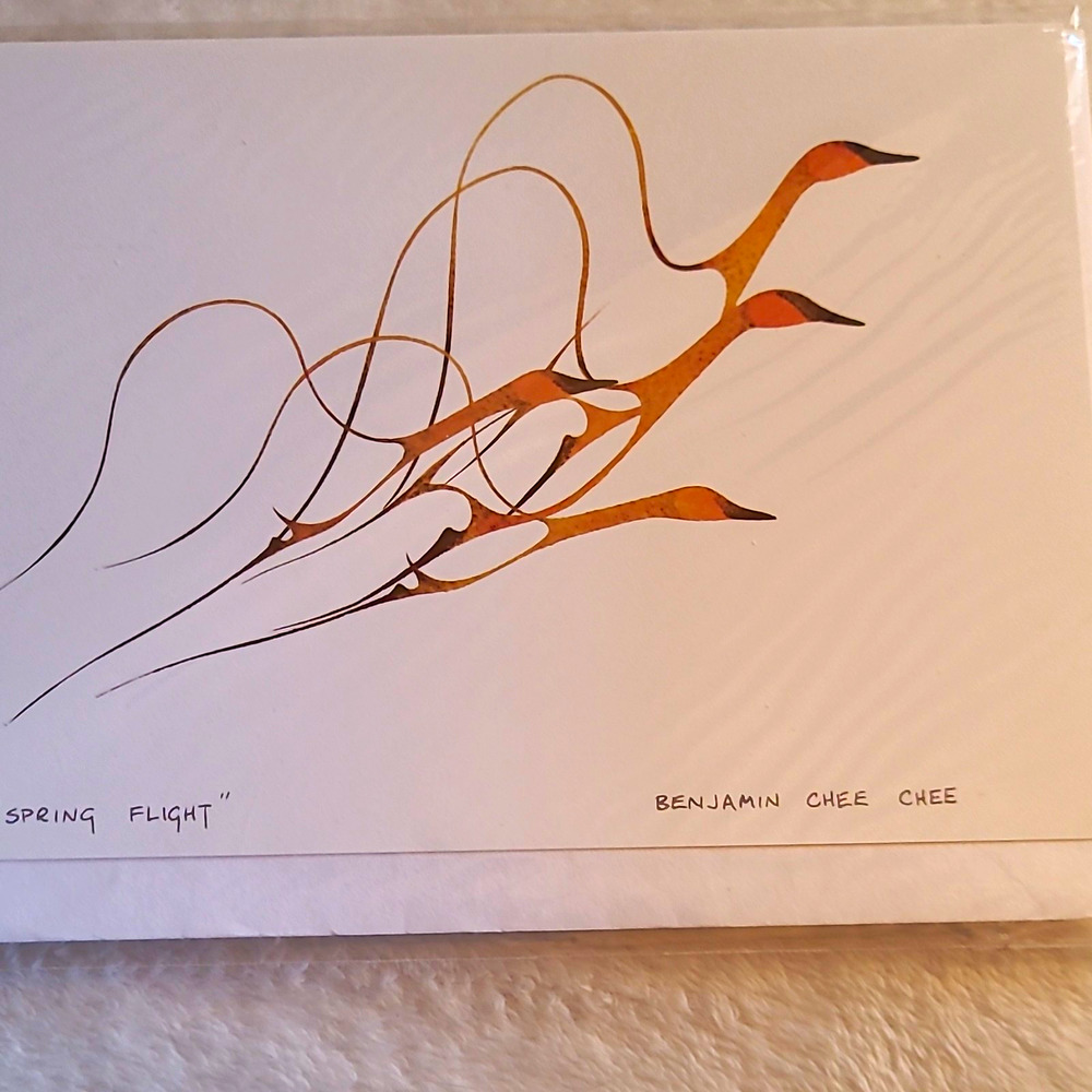Benjamin Chee Chee "Spring Flight" Indigenous Art Print Canada Geese Ojibway